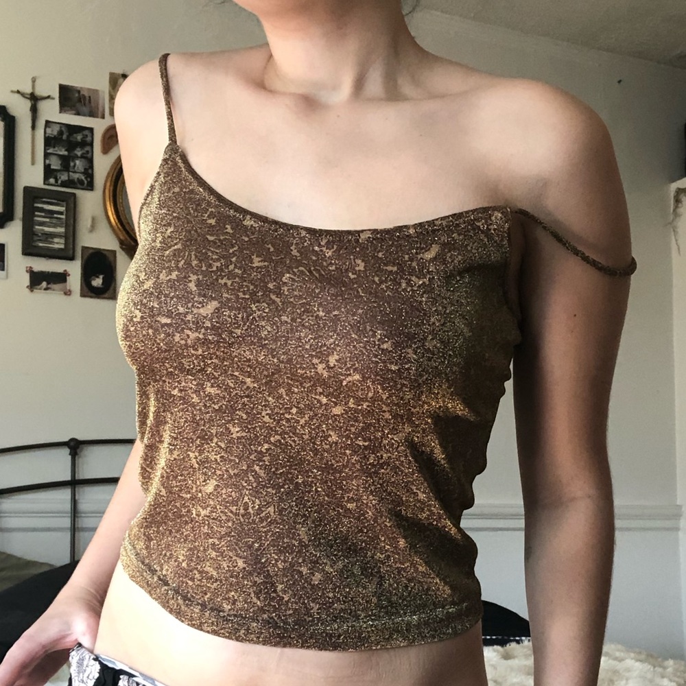 Shimmer brocade vintage top